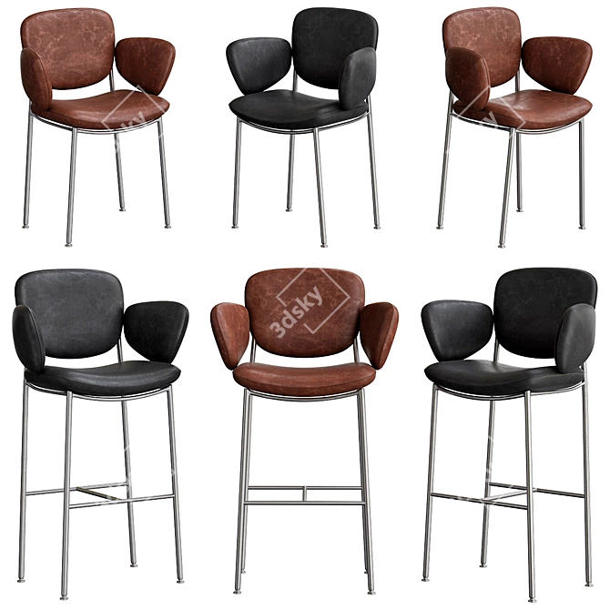 Sleek Arrmet MACKA Chair 3D model image 1