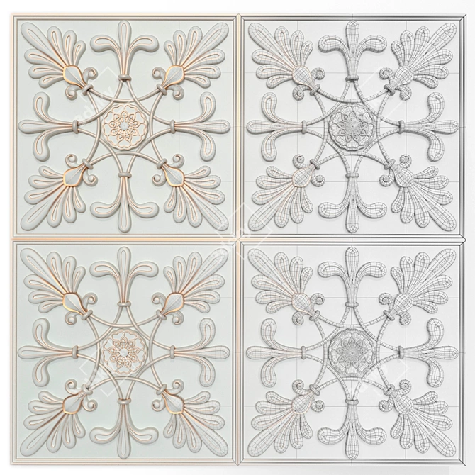 Decorative Panels Collection: Set of 7 STL Files 3D model image 2