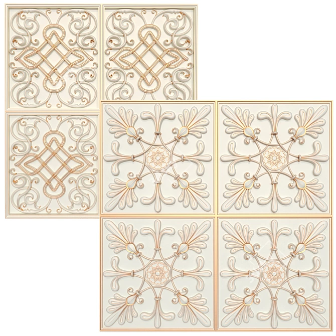 Decorative Panels Collection: Set of 7 STL Files 3D model image 4