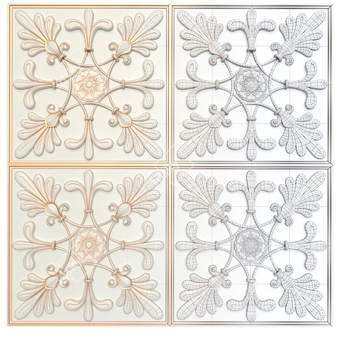 Decorative Panels Collection: Set of 7 STL Files 3D model image 5