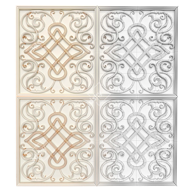 Decorative Panels Collection: Set of 7 STL Files 3D model image 9