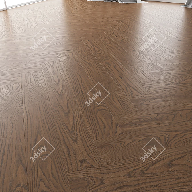 Premium Wood Floor Set - Variety of Styles 3D model image 4