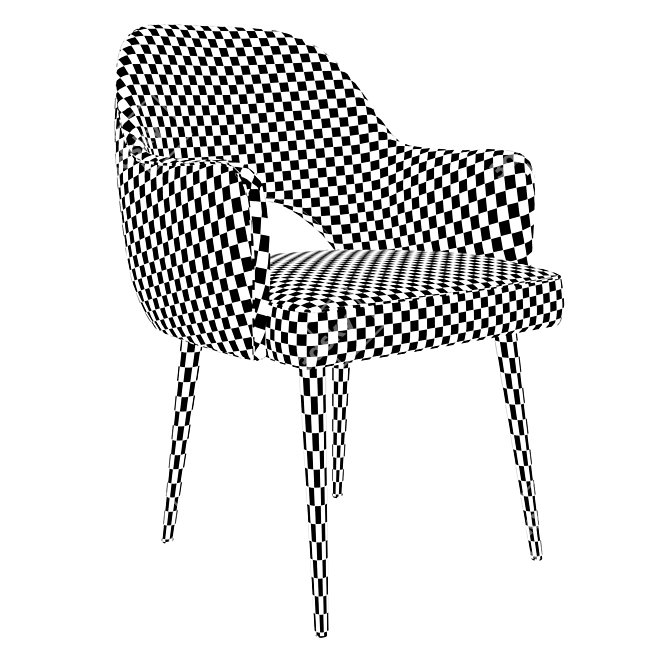 Elegant Scala Armchair - Ref. 1866 3D model image 4