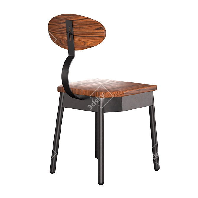 Ari Industrial Bar Chair: Stylish Design for Restaurants & Bars 3D model image 3