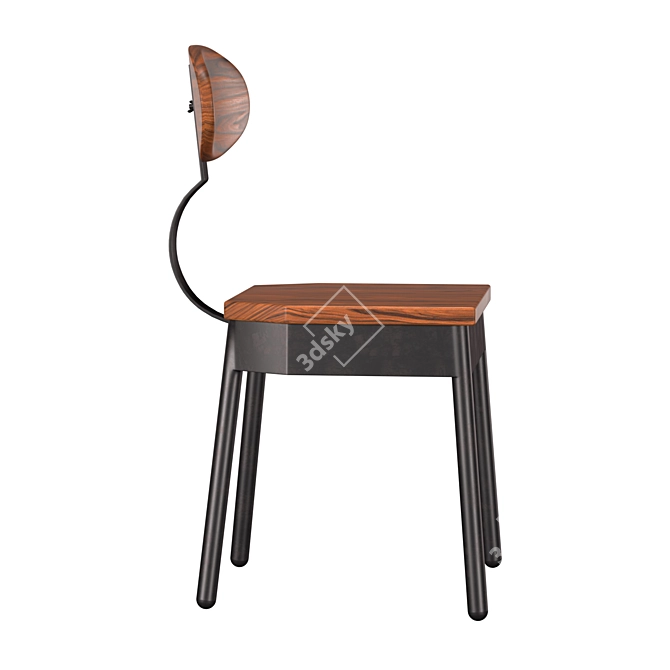 Ari Industrial Bar Chair: Stylish Design for Restaurants & Bars 3D model image 4