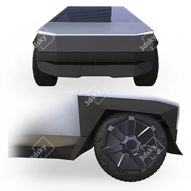 Tesla Cybertruck Tuned Edition: Next-Level Performance 3D model image 2