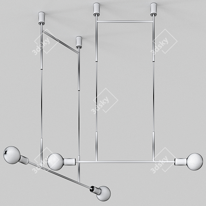 Sleek Step LED Ceiling Lamp 3D model image 2