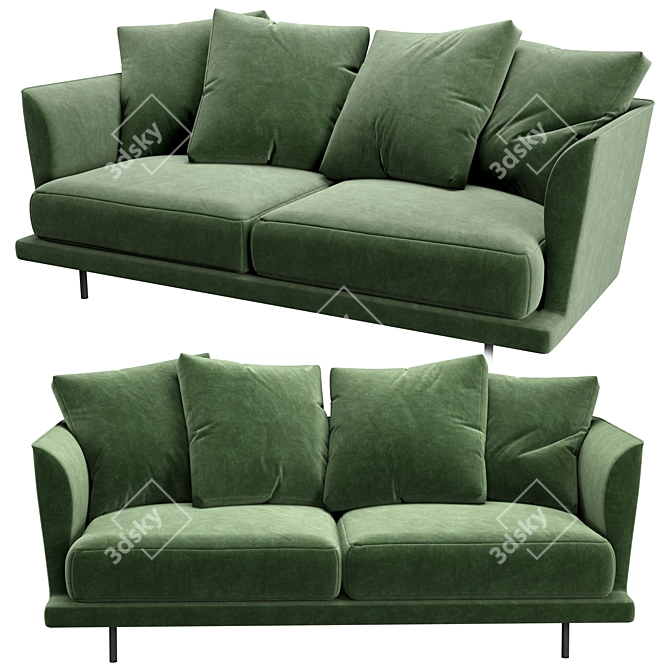 Fashionably Regal: Ditre Italia Royal Maxi Sofa 3D model image 1