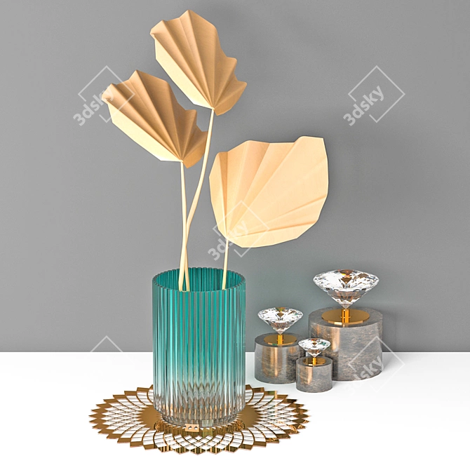 Elegant Decor Set 002 3D model image 1