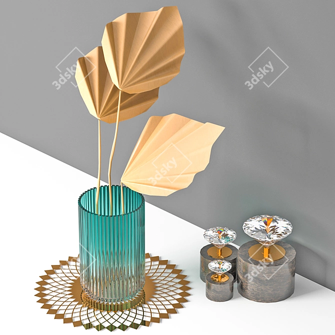 Elegant Decor Set 002 3D model image 2