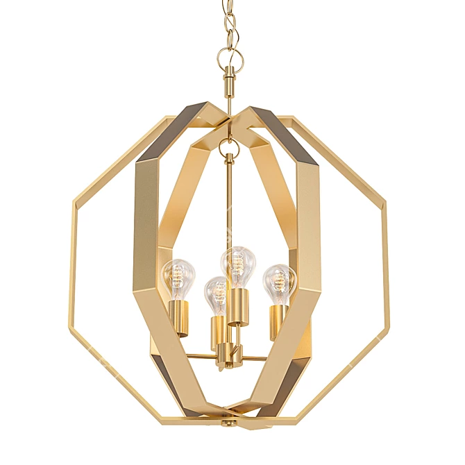 Elegant Gold Pendant for Paloma 3D model image 1