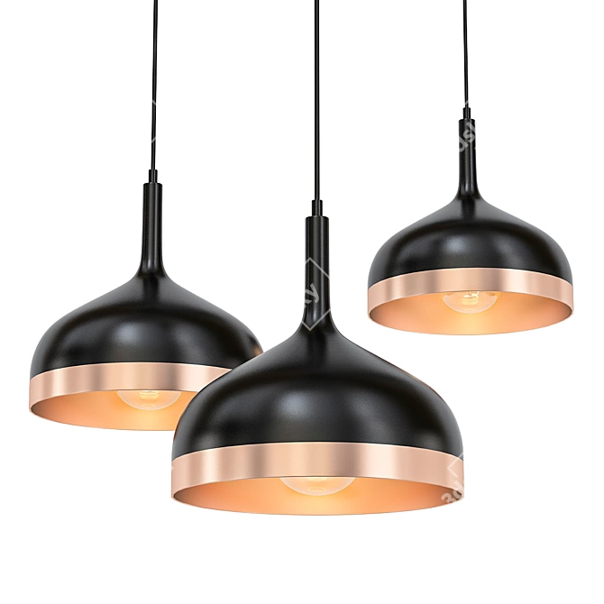 Sleek Pendant Light: PAULMANN EMBLA 3D model image 1