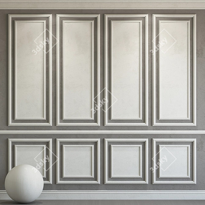 Elegant Molding Plaster 113 3D model image 1