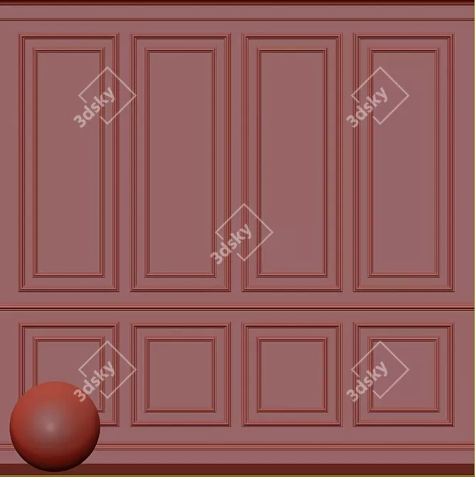 Elegant Molding Plaster 113 3D model image 3