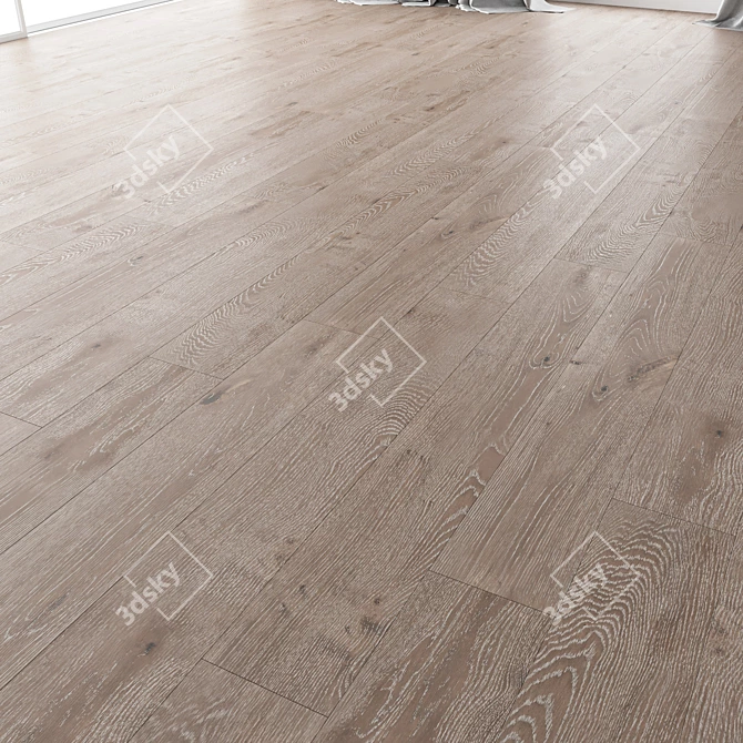 Premium Wood Floor Set 3D model image 2