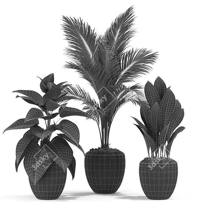 Green Oasis: Exquisite Plant Collection 3D model image 5