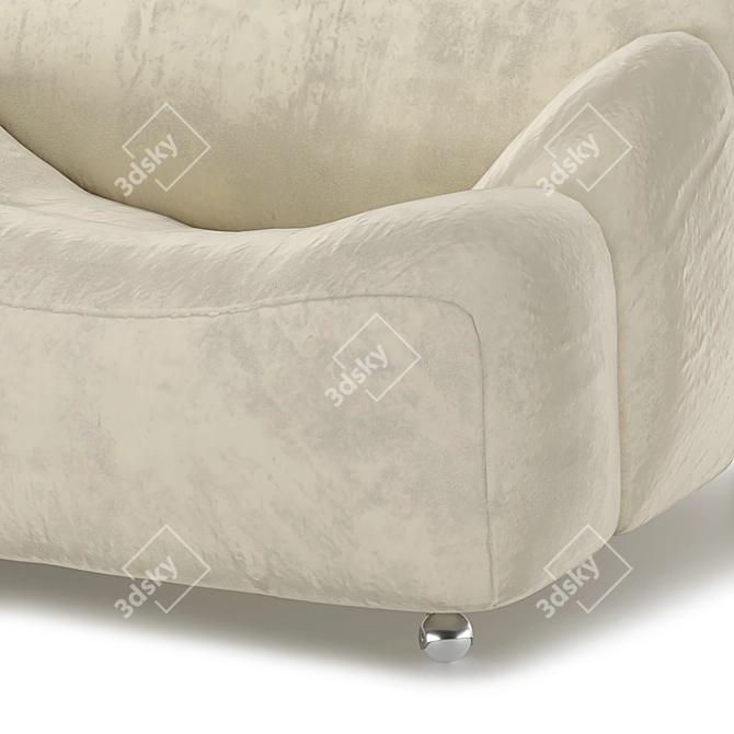 Pierre Paulin ABCD Sofa: French Mid-Century Modern Design 3D model image 3