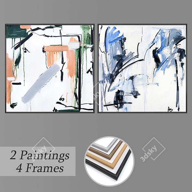 Modern Wall Art Set No. 2567 3D model image 1