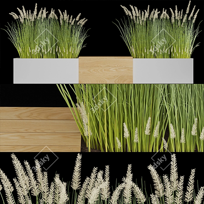 Modern Plant with High-Quality Textures 3D model image 1