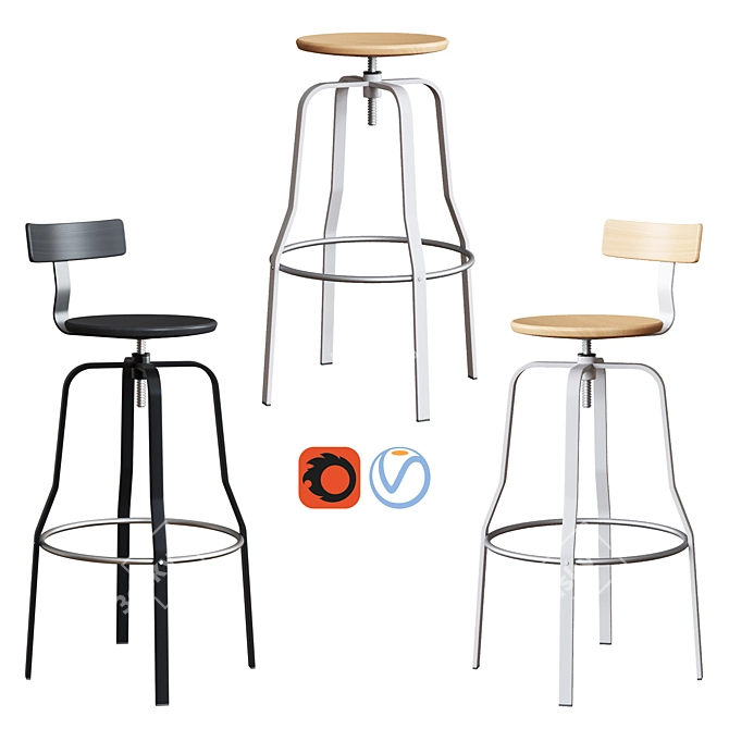 La Palma GIRO Bar Stool 3D model image 1