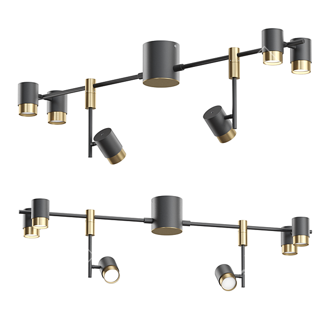 Modern Cylinder Pendant Lamp - Lampatron SIF L 3D model image 1