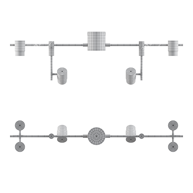 Modern Cylinder Pendant Lamp - Lampatron SIF L 3D model image 2