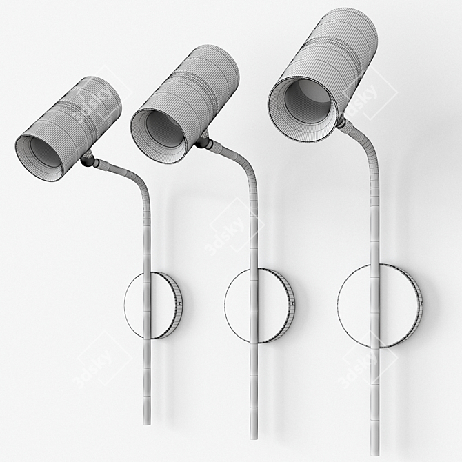 Torris 3 Wall Lamp: Modern Elegance 3D model image 2