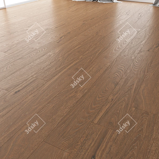 Premium Wood Flooring Set 3D model image 2