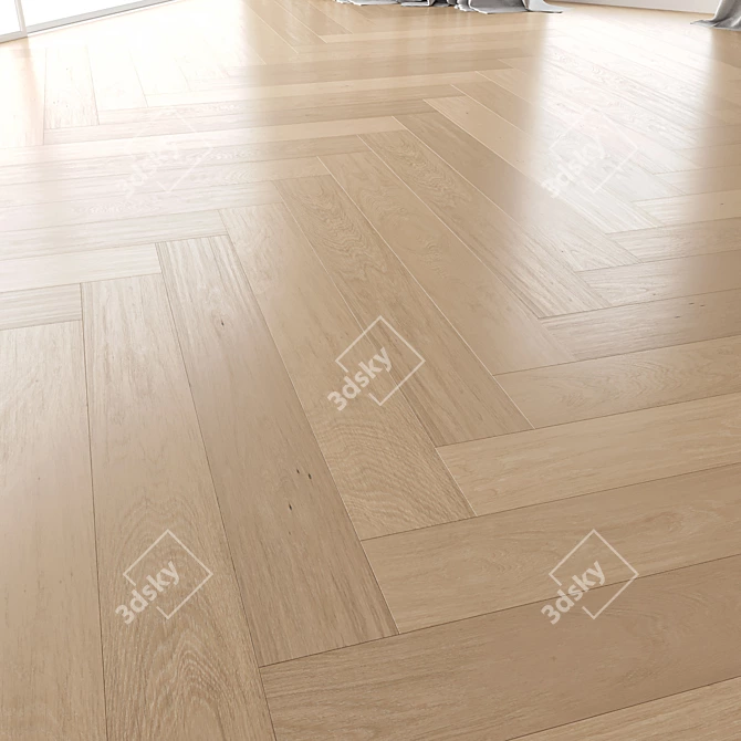 Premium Wood Flooring Set 3D model image 4