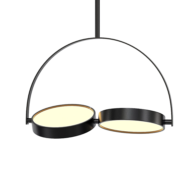 Elegant In-Circles Pendant 3D model image 1