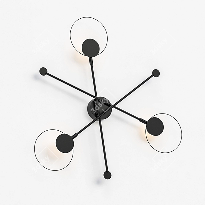 Industrial Metal Wall Sconce 3D model image 1
