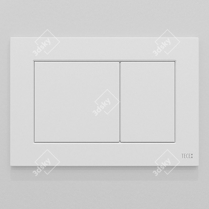 Tece Now Flush Plate - White 3D model image 1