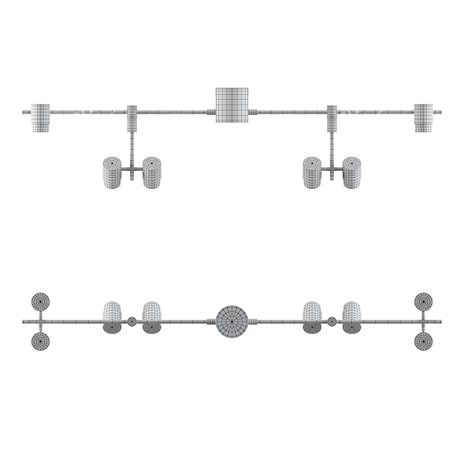 SIF L 8: Modern Ceiling Chandelier 3D model image 2