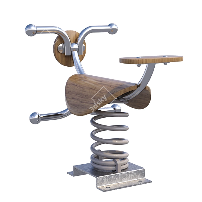 Eco Racer Spring Rocker: Fun and Eco-Friendly 3D model image 2