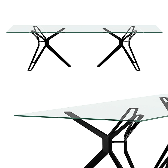 Modern 3Pod Dining Table by LEMA 3D model image 2