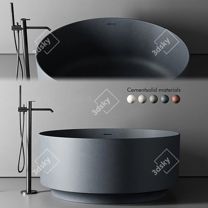 NORM Architects Arc Round Bathtub 3D model image 1