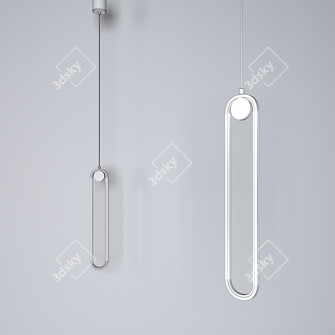 Nordic LED Pendant Lamp - Elegant and Contemporary 3D model image 2