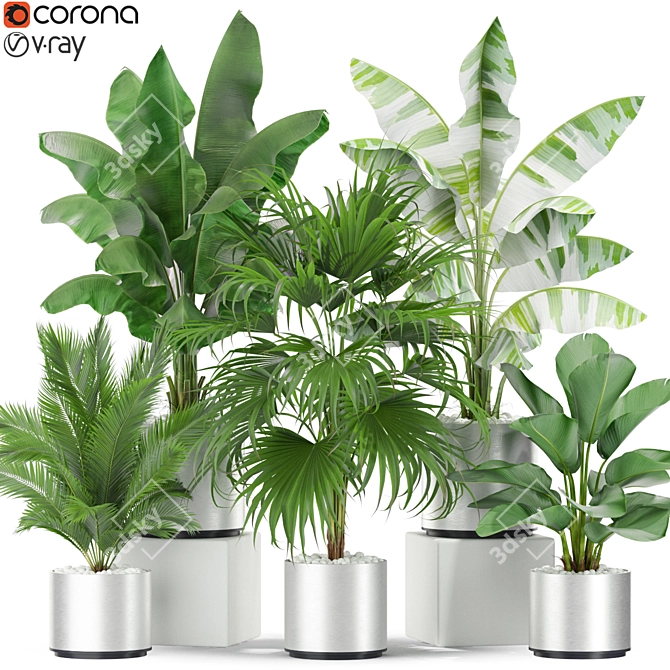Tropical Oasis: 419 Plants 3D model image 1
