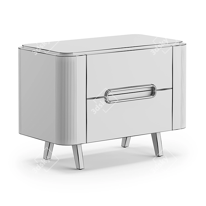 Elegant Magni Home Joanna Nightstand 3D model image 4