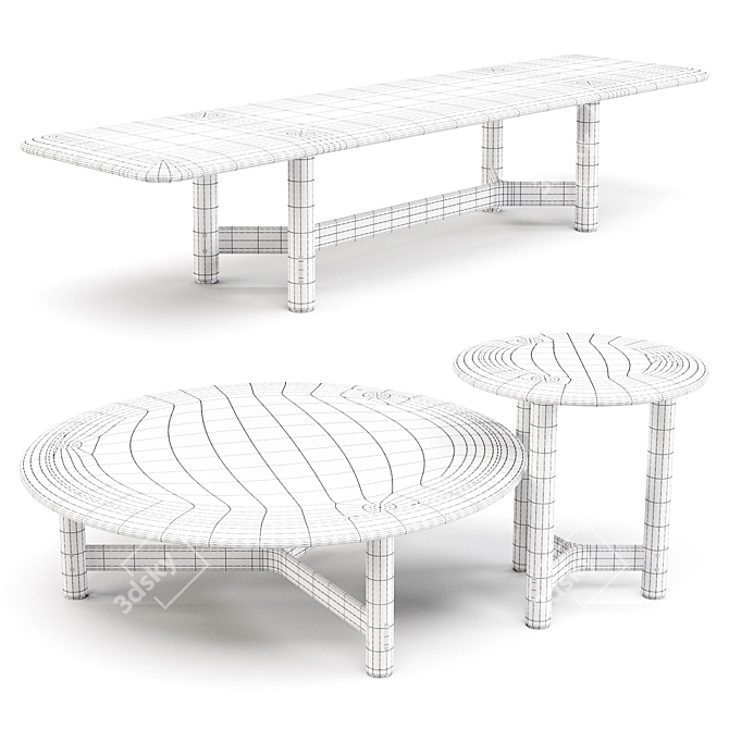 Stilt Coffee Tables: Versatile Elegance 3D model image 3