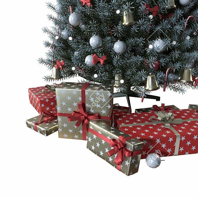 Christmas Sparkle: Premium Multi/Sub-Object Christmas Tree 3D model image 2