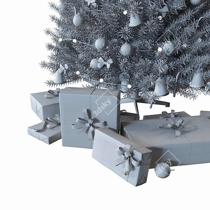 Christmas Sparkle: Premium Multi/Sub-Object Christmas Tree 3D model image 5