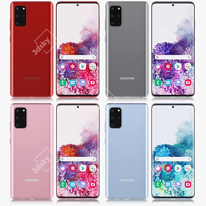 Vibrant Samsung Galaxy S20 Plus 3D model image 2