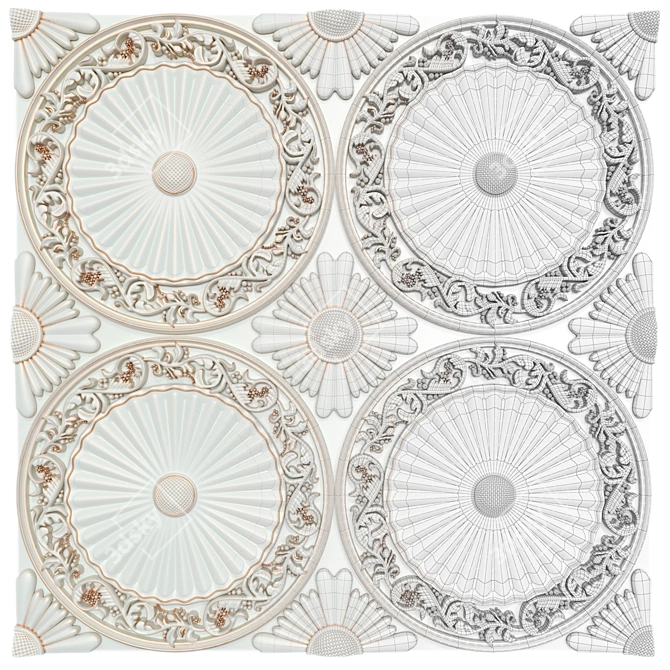 Elegant 3D Panels: Set of 9 3D model image 3