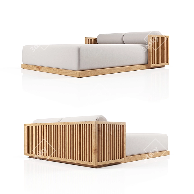 Outdoor Double Daybed: Code0532 3D model image 1