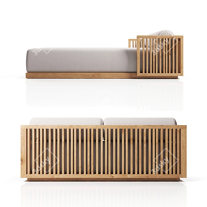 Outdoor Double Daybed: Code0532 3D model image 2