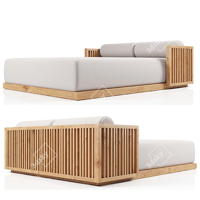 Outdoor Double Daybed: Code0532 3D model image 6
