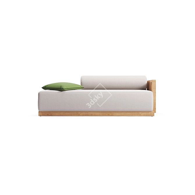 Modern Asymmetrical Code0253 Left Armrest Sofa 3D model image 3