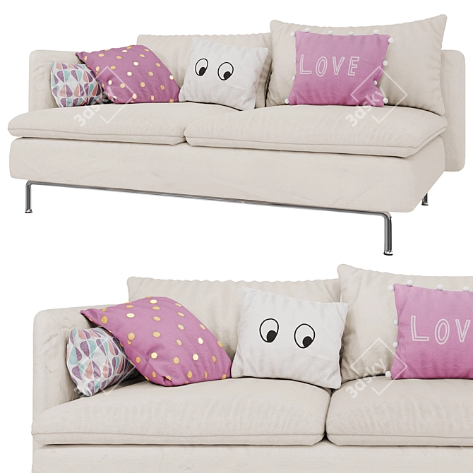 Cozy Charming Sofa 3D model image 1