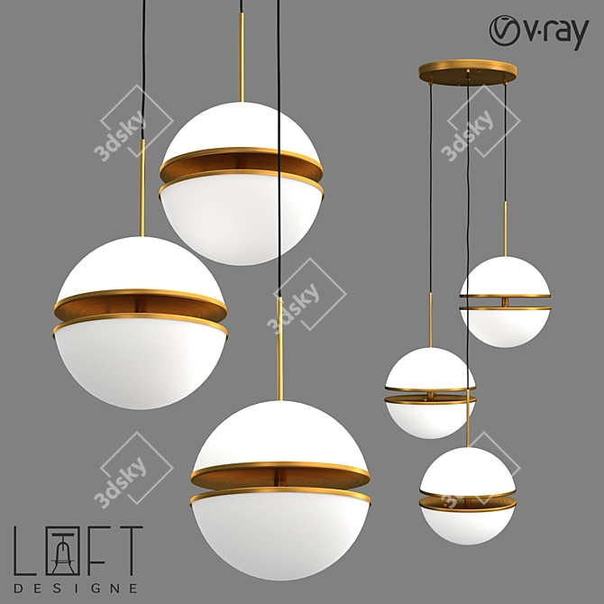 Sleek Suspension Loft Light 3D model image 1